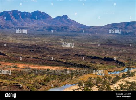 Aerial View Of The West Macdonnell Ranges Stock Photo Alamy