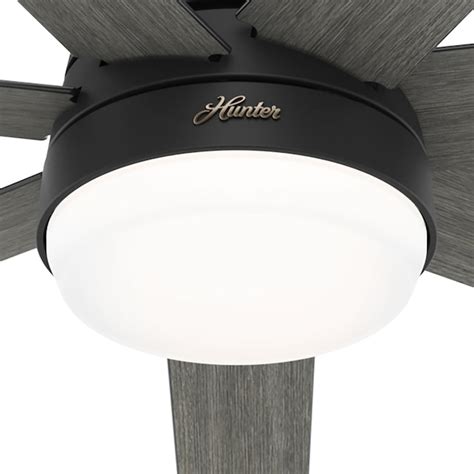 Hunter Phenomenon Simpleconnect 70 In Matte Black With Dark Gray Oak Blades Led Indoor Smart