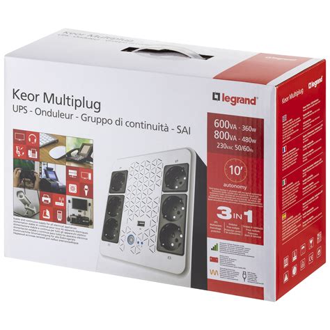 SAI Keor multiplug line interactive con 6 bases Schuko y protección