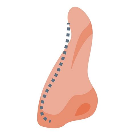 Icono de cirugía de nariz abierta vector isométrico doctor rinoplastia