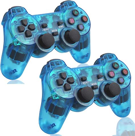 TPFOON Wireless Controller for PS2 - Twin Vibration Game Remote Gamepad ...