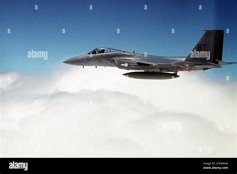 1977 An Air To Air Side View Of An F 15 Eagle Aircraft From The 36th