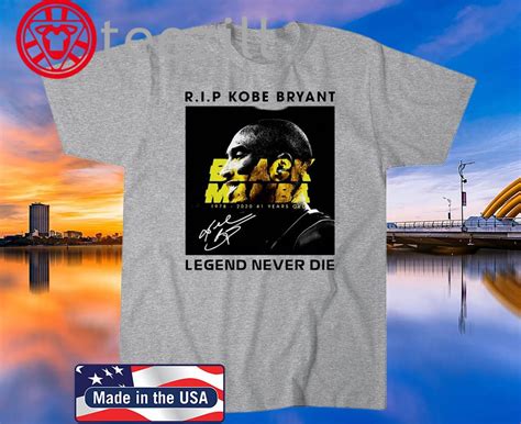 Rip Rip Kobe Bryant Greatest Of All Time 1978 2020 Tshirt Teezill