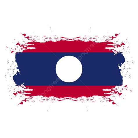 Gambar Bendera Laos Dalam Vektor Gratis Sapuan Kuas Dan Png Bendera