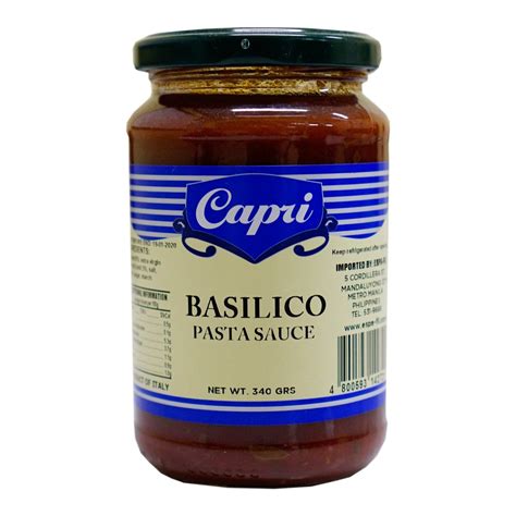 capri basilico pasta sauce pacific bay