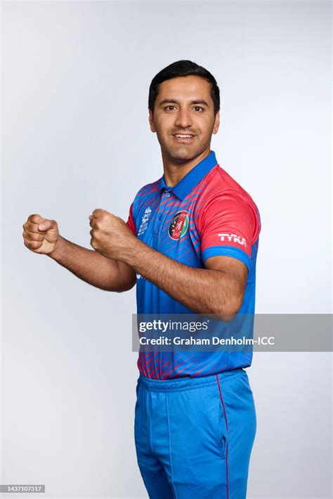 Najibullah Zadran Poses During The Afghanistan Icc Mens T20 Cricket