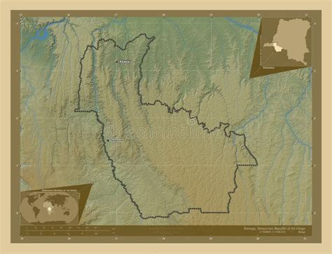 Kwango Democratic Republic Of The Congo Physical Labelled Points Of