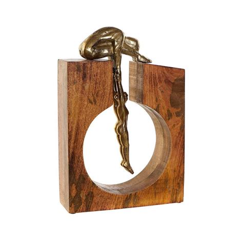 Figura Decorativa Dkd Home Decor Aluminio Madera De Mango X X