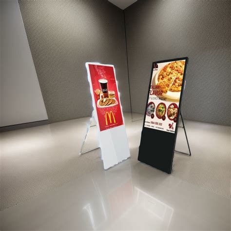 Senke Portable Free Stand Digital Floor Signage Foldable Floor Standing ...