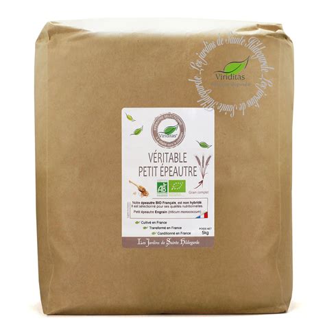 GRAINS ENTIERS PE NON CROISE BIO 5KG Les Jardins De Sainte Hildegarde