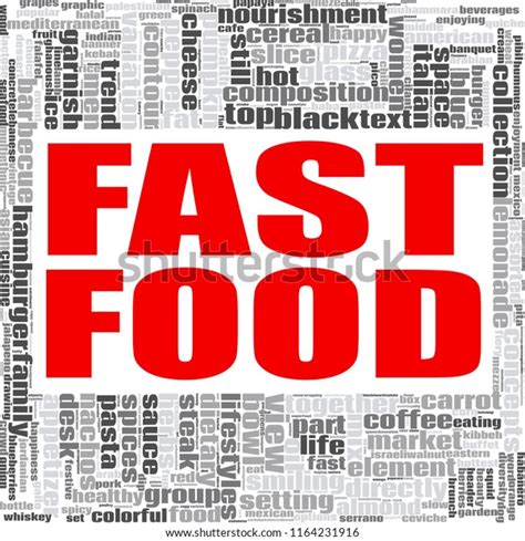 Fast Food Word Cloud Concept On Stock Illustration 1164231916