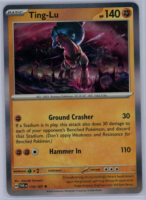 Ting Lu 110 167 Holo Rare Twilight Masquerade NM M Pokemon Card EBay