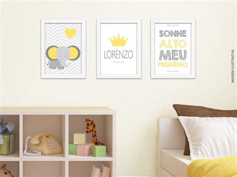 Trio De Quadros Infantil Elo Produtos Especiais