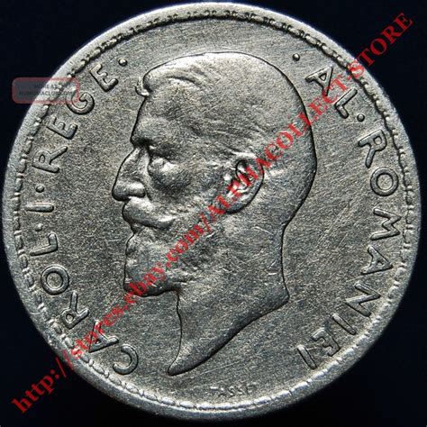 Romania 1 Leu 1911 Carol I Romanian Silver Coin Km 42