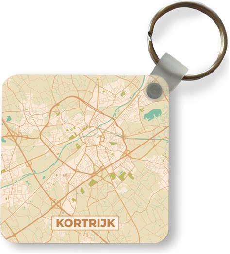 Sleutelhanger Uitdeelcadeautjes Kaart Plattegrond Kortrijk