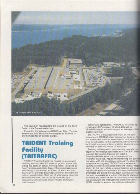 US Naval Submarine Base Bangor Unofficial Directory 1981