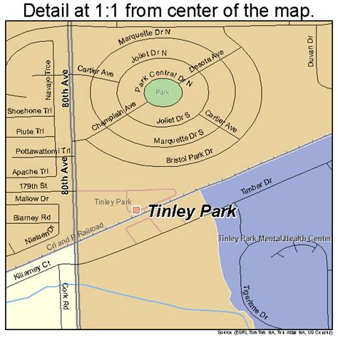 Tinley Park Illinois Street Map 1775484