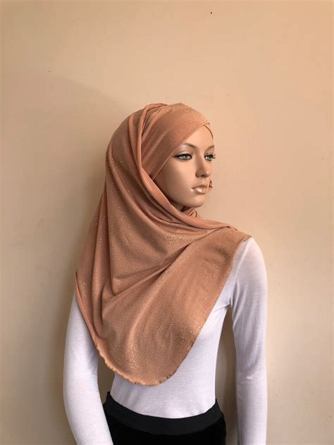 In One Golden Hijab Jersey Turban Volume Ready Turban Etsy