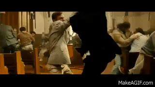 Kingsman: The Secret Service - Church Fight Scene (1080p) on Make a GIF