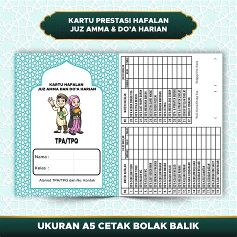 Jual Kartu Prestasi Hafalan Juz Amma Dan Do A Harian Shopee Indonesia