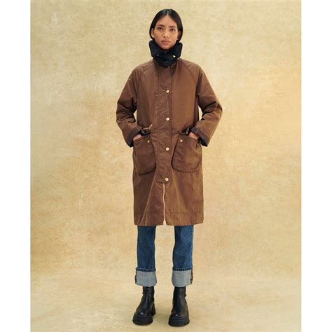 Barbour Townfield Wax Jacket Women Tan Classic Flannels