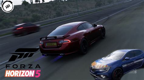 Forza Horizon 5 Course Poursuite Renault Megane RS Vs Jaguar XKR S