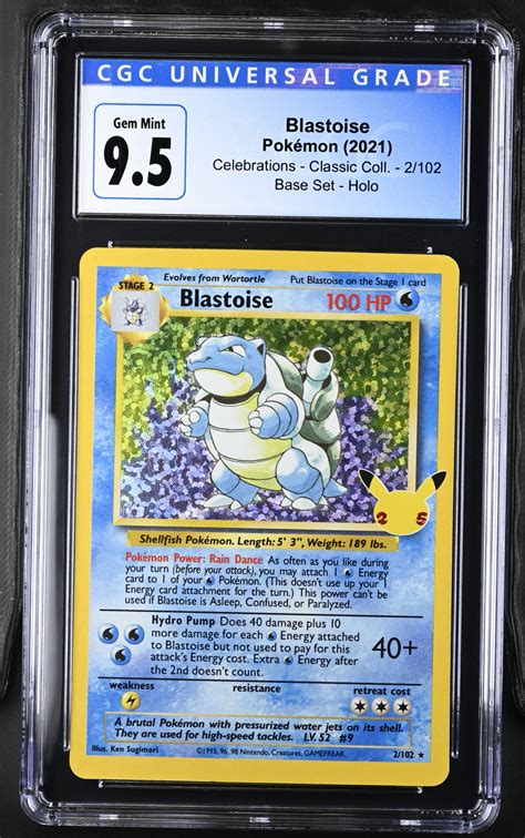 Blastoise Celebrations Classic Collection Base Set 2 102 CGC Gem Mint