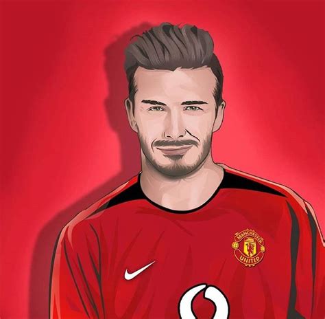 Pin On Manchester Utd Illustration David Beckham Manchester United