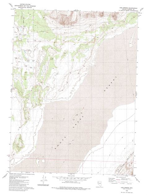 Hog Spring Topographic Map Scale Nevada