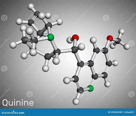 Mol Cula De Quinina Es Alcaloide Natural Derivado De La Corteza Del