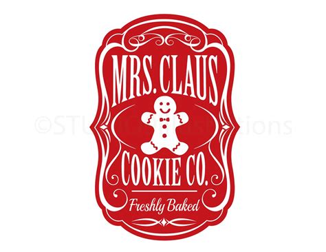 Mrs Claus Cookies Svg Cut File Mrs Claus Cookie Co Svg Etsy