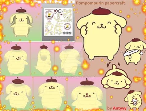 Pompompurin Sanrio Papercraft By Antyyy On Deviantart Paper Crafts