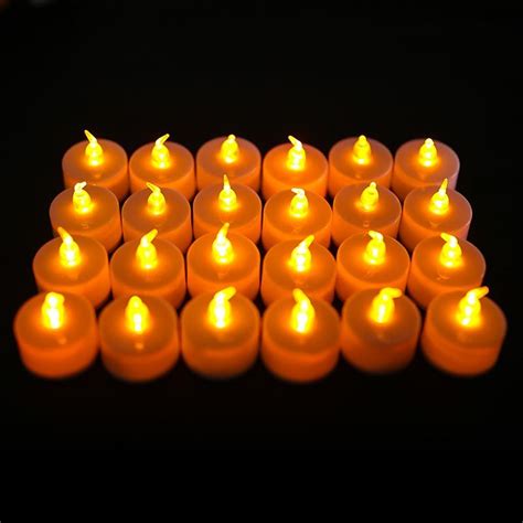 Buy 12pcs Flameless Smokeless Flickering Romantic Led Tea Light Candles Candles With Remote