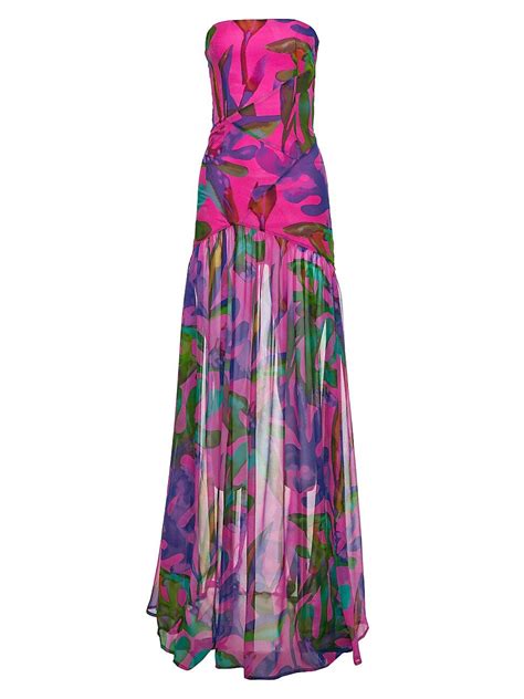 Retrofete Nicole Gown Tropical Leaf Editorialist