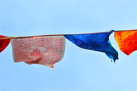 Colorful Buddhist Prayer Flags Stock Photo - Image of light, india: 124189412