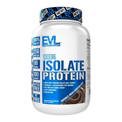 Evlution Nutrition Isolate Whey Protein Powder Drinnk Mix Double Rich