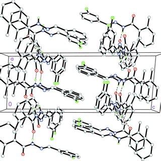 Molecular Packing Diagram Of I Viewed Down The B Axis Hydrogen