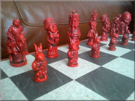 Alice In Wonderland Through The Looking Glass Chess Set With Etsy