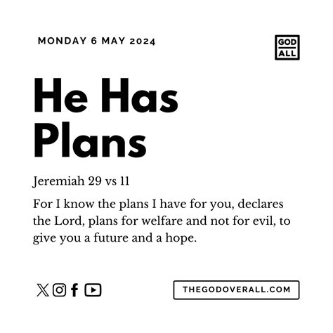 Daily Bible Verse Jeremiah 29 Vs 11 Monday 6th May Encouragement For