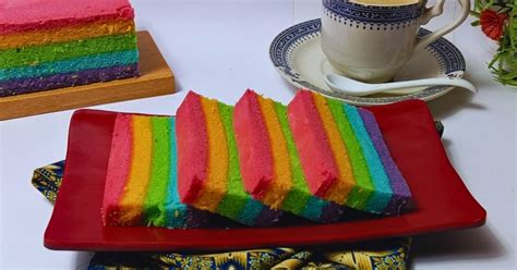 Resep Rainbow Cake Putih Telur Oleh Oktaviani Bund Keyl Cookpad