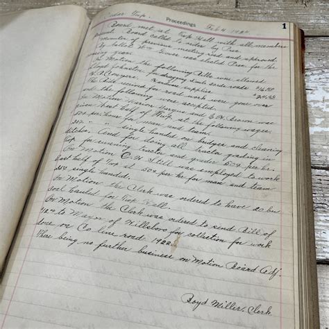 Antique TWP Clerks Record Book 1924 - The Junk Parlor