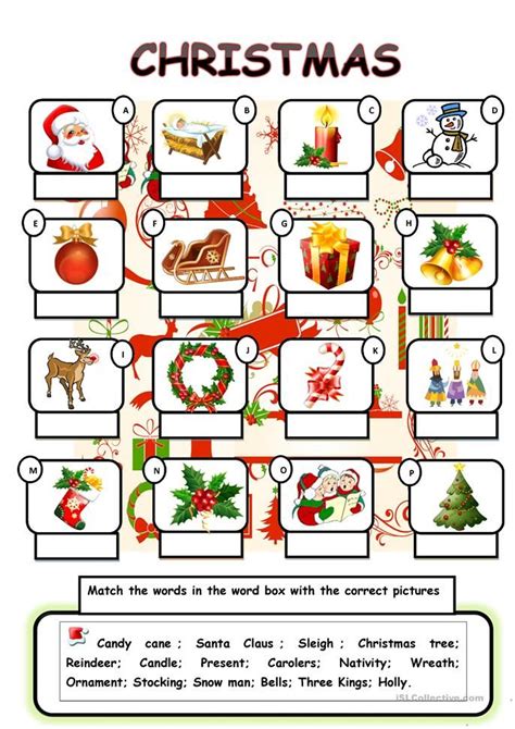 Christmas Vocabulary Liveworksheets