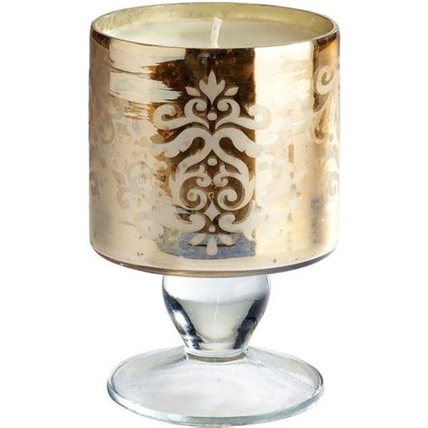 Pier One Gold Mercury Pedestal Candle 16 Found On Polyvore Candle