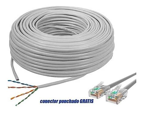 Cable Utp Rj45 Ethernet 25 Metros Ponchado Categoria 5e Mercado Libre