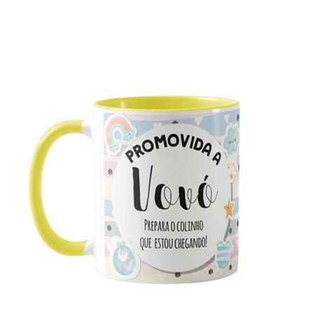 Caneca Personalizada An Ncio De Gravidez Gesta O Vov Av Elo