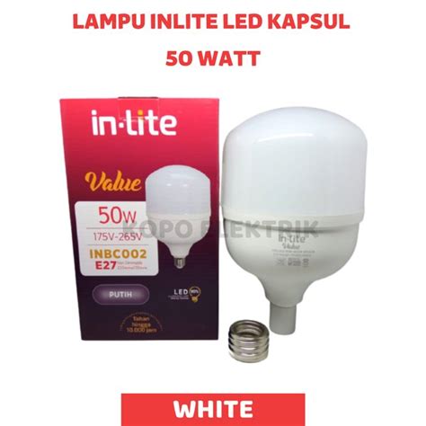 Jual Lampu LED InLite 50 Watt Bohlam Kapsul Putih Di Lapak Kopo