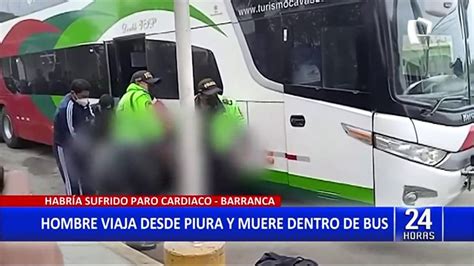 Barranca hombre muere al interior de bus interprovincial Vídeo