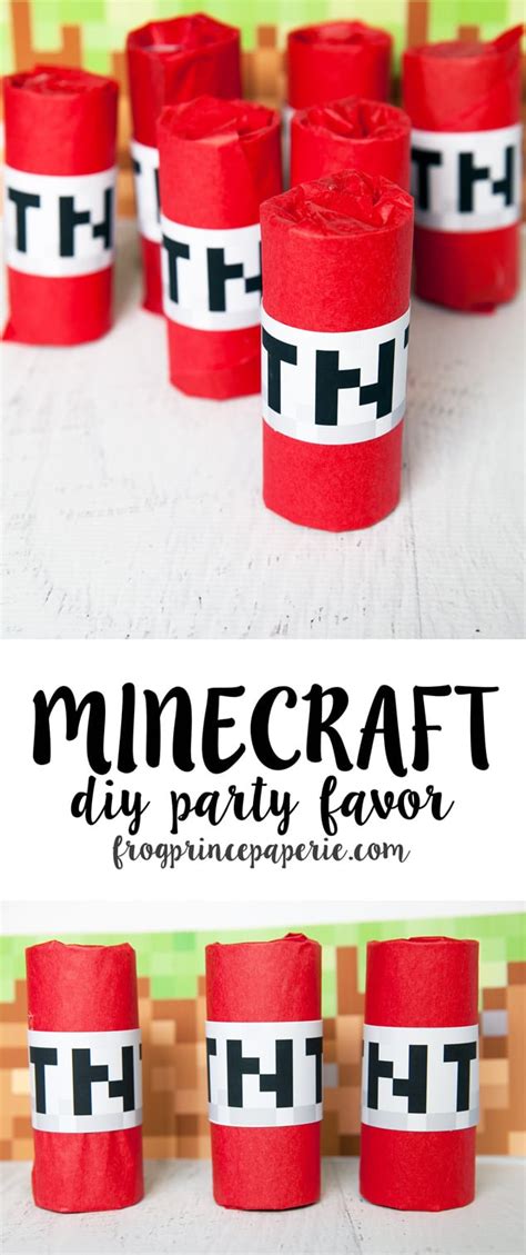 Minecraft Tnt Party Favor Printables