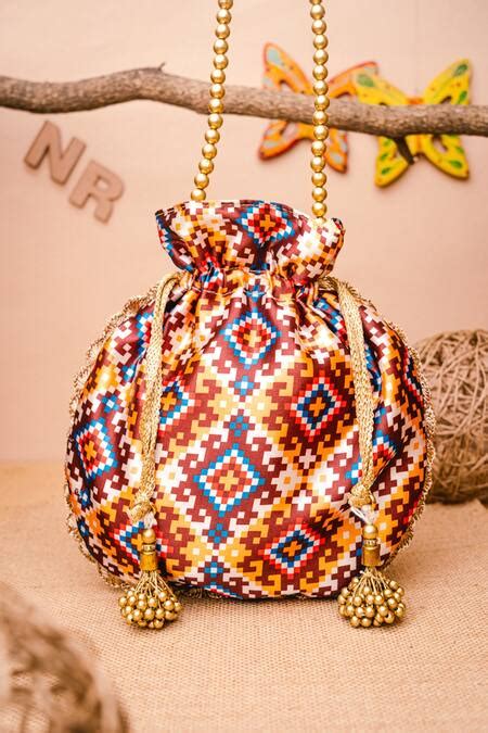 Buy Multi Color Printed Patola Potli Bag By NR BY NIDHI RATHI Online At