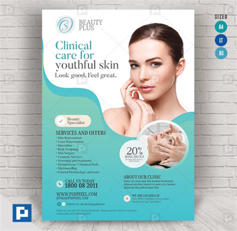 Cosmetic Skin Care Flyer Psdpixel